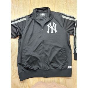 True Fan MLB Genuine Merchandise Yankees‎ Track Jacket XL Black Vintage